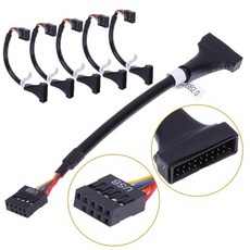 해외 125 개대 USB 3.0 20 핀 남성 USB 2.0 9 핀 마더 보드 여성 케이블 USB 변환기 어댑터 cd-rom플로피, 5pcs_스페인, 5pcs_스페인, 상세 설명 참조14