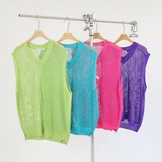 남자니트망사조끼