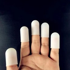 화상 방지 실리콘 보호대 엄지 커버 손가락 끝 보호대 칼 절단 손가락 주방 도구 5 개 10 개, 한개옵션1, 01 5pcs