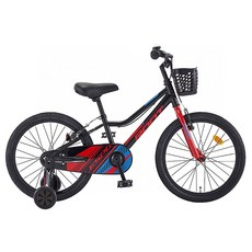 [바이크7] 2021 삼천리 루트 20인치 어린이 보조바퀴 네발자전거, 블랙