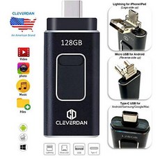 [4-in-1] 아이폰 and 안드로이드 128GB Photo 스틱 USB 3.0 플래시드라이브, 상세내용참조, 상세내용참조