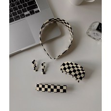 체커보드머리띠