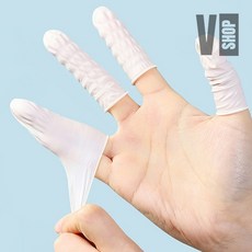 브이샵 라텍스 손가락 장갑 100P 손가락고무장갑 미끄럼방지장갑, 1개