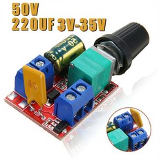 미니 PWM DC 모터 속도 컨트롤러 조절기 제어 스위치 LED 조광기 5A 전압 조절기 3V 35V, 1개