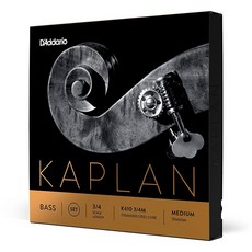 D'Addario Kaplan 베이스 스트링 - 풀 세트 - K610 3/4M - 업라이트 베이스 더블 베이스 - 3/4 스케일 미디엄 텐션, 중간 장력, 1개