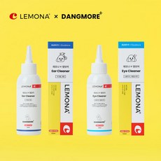 레모나X댕모어 아이클리너+이어클리너 2종세트 강아지 눈물자국 강아지 귀세정, 1개, 120ml