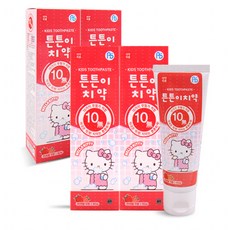 아텍스 헬로키티 캐릭터 키즈치약(딸기향) 어린이 치약, 80g, 4개