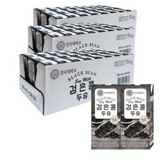 건국대학교 건국유업 검은콩 두유 190ml x 72팩/유산균 간식 겨울 아이들 회사 집 휴게실 탕비실 학교 자취필수 과자, 건국대학교 건국유업 검은콩 두유 190ml x 72팩/