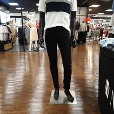 닉스 [NIX] 시원한데님 남성블랙 사방스판 부분밴딩 뉴슬림 NOMDDN120
