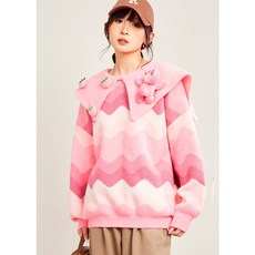 Muguoguomu 2023 새로운 겨울 스타일 노화 감소 우유 푸푸 인형 칼라 여성용 느슨한 게으른 스웨터