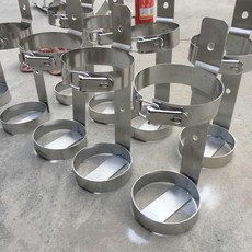작업장 공장 소화기 스테인리스 거치대 고정 브래킷 차량, 2kg 스테인레스 스틸 건조 분말 소화 랙, 1개