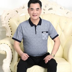 남자핏반팔티 남자슬라브반팔티 남자반티 결혼식이 할아버지 옷 쇼트사이즈 젊어 보이다 비지니스 캐쥬얼 시크 중년 실얼음 배기