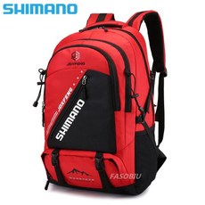 shimano 남자 낚시 배낭 야외 방수 통기성 내마모성 다목적 보관 잠금 멋진사냥꾼, 50리터, 빨간색