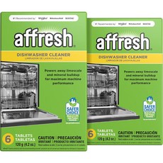 Affresh 어프레쉬 식기세척기 클리너 6개입 2팩 Dishwasher Cleaner 6 Tablets 2 Pack