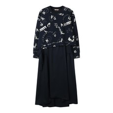 씨씨콜렉트 중계점 70% 할인!! 프린팅 스웻셔츠 긴팔 롱 원피스 C224PSE051 맨투맨+나시원피스