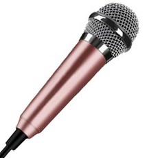 3.5mm 미니 핸드 헬드 스튜디오 음성 마이크 KTV 가라오케 마이크 1.5M 케이블 전화 노트북 PC 데스크탑|마이크|, 1개, Golden, 단일