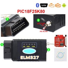 자동차 ELM327 USB 블루투스 F-ord HS CAN /MS V1.5 차량용 OBD2 진단 도구 PIC18F25K80 FTDI 칩 용 Forscan 작동, BT Version_1, 1개