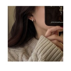 로디몰 골드 진주 귀걸이 은침 패션 귀걸이