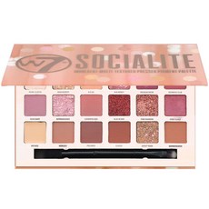 W7 Socialite 인덜전트 멀티 텍스처 프레스드 피그먼트 팔레트 0.59oz(17g), 1개, 상세내용참조