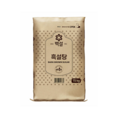 CJ제일제당 백설 흑설탕 15kg x1개, 1개