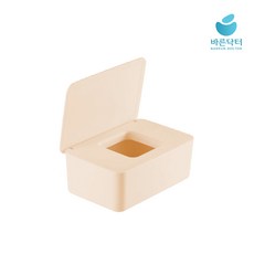 바른닥터 사각 물티슈 케이스 보관함 대형, 2개, 브라운