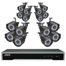 JWC CCTV 자가설치 400만화소 16채널CCTV 세트(4테라 하드장착), 영상케이블 10m x 16개 - jwcdvr