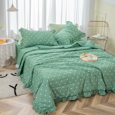 싱글레이스침대커버세트