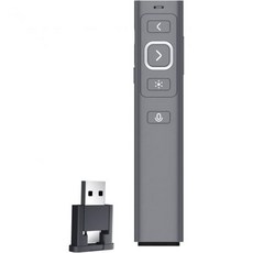 DOSMONO 프레젠테이션 클리커 무선 USB 파워포인트 동기화된 음성 캡션 사용 가능 Office 원격 Win10과 호환