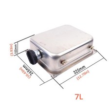 주차 탱크 엔진 디젤 자동 스테인레스 히터 7L 오일 스틸 연료 포트 가솔린 에어 자동차, Silver, 1개