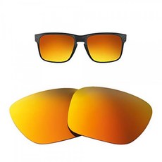 Oakley Holbrook 선글라스 용 Oak & ban 편광 교체 렌즈-멀티 옵션 렌즈 천 포함 (Gold Red- Polarized)