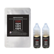 믿추 친절한 사슴씨 디퓨져 방향 아로마 오일액 리필액 10ml x 2개구성 총 20ml 프랑스원료 100% 퍼퓸등급, 잉글리쉬페어 앤 프리지아 10ml x 2개