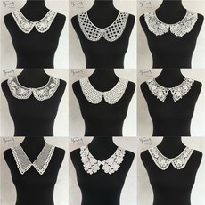 절묘한 1 pcs 백색 기술 레이스 고리 아름다운 레이스 applique 손질 레이스 neckline 의류 부속품 바느질 기술 공급, YL1111^0