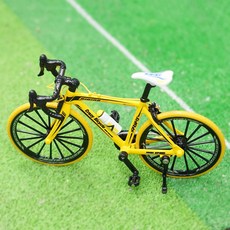 미니어처 자전거 모형 신형 미니어쳐 바이크 사이클 옐로우 17.5cm 피규어 정밀 축소 장식소품 자전거매니아 다이캐스트