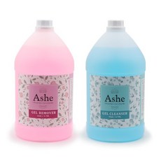 ASHE 애쉬 대용량 젤 리무버 젤 클렌저 갤런 3.78L 1+1 세트, 젤 클렌저+젤 리무버
