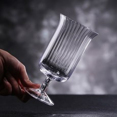 크리슨 인피니티 롱 고블렛 칵테일잔 345ml CRISON 크리스탈 주름 글라스 INT06, 1개