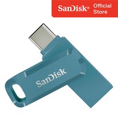 샌디스크코리아 공식인증정품 USB 메모리 Ultra Dual Go 울트라 듀얼 고 Type-C OTG USB 3.1 SDDDC3 128GB 나바지오블루, 1개