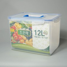 조은락 투명 밀폐 용기 12리터 김치 채소 야채 다용도 수납 보관 용기, 1개, 단품