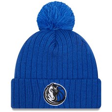 [미국정품] 410931 뉴에라 NBA 스냅백 캡모자 Dallas Mavericks New Era Breeze Cuffed Knit Hat with Pom - Blue