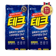 테크 3 in 1 일반드럼 겸용 분말 세탁세제 리필, 3kg, 2개