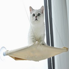 도포레 고양이 창문 거치대 고양이윈도우해먹, 아이보리, 1개