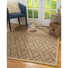 NMT Natural Area Rugs 100 % Natural Fiber Ha [2'6" x 8' Runner- Shanghai Sand] - P0566074HSSD9V7, 2'6" x 8' Runner- Shanghai Sand