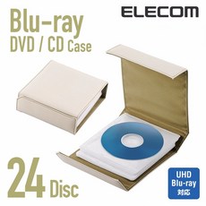 엘레컴 앨범형 디스크 CD DVD 케이스 보관함 24매 수납 CCD-CB24, CCD-CB24WH/화이트