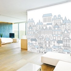 [자유공간] 일러스트 롤스크린 동화나라블루 일반 125cmX185cm, 상세 설명 참조