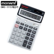 모나미 (MC-111) 전자계산기. 12자리 사무용 계산기, 상세내용표시