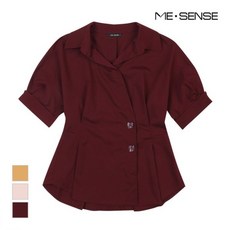 [미센스] 단추 포인트 카라 블라우스_MB18BLP102Z