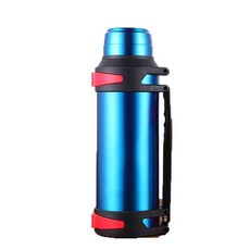 스트랩이 달린 진공 플라스크 보온병 스테인리스 스틸 단열 물컵 48 시간 머그잔 1200-4000ml, 1200ML_1 PCS Blue