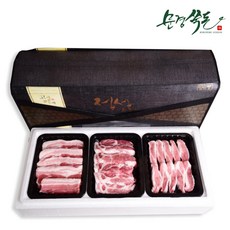 한돈 냉장 잡내없는 문경쑥돈 구이용 선물세트 삼겹살+목살+가브리살 1.5kg, 1개