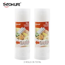 TINTON LIFE 15cm * 500cm 2 롤/세트 Sous Vide 및 Foodsaver 용 진공 실러 보관 가방 등급|sealer vacuum|sealer bagsvacuum bag sealer, 단일(A0), 1개(A0), CHINA(A0)