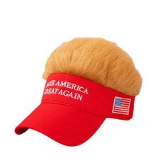 트럼프모자 헤어 합성 미국을 다시 위대하게 만드는 가발 매우 조절 가능한 MAGA 야구