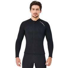 막심 서핑 민소매 자켓 웻슈트 2.5mm 다이빙 조끼 잠수복, 블랙(남성용)